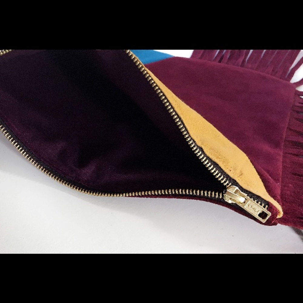 Mosaic Fringe Clutch - Yellow - Picture 4 of 5